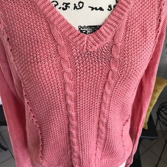 AEROPOSTALE Dark Pink Knit Sweater - Small - Picture 6 of 7